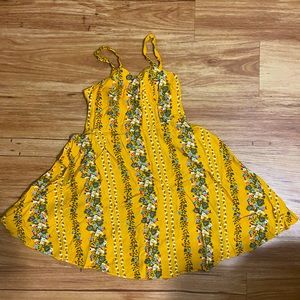 Old Navy Yellow Floral Dress